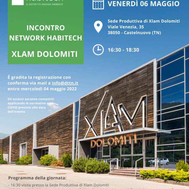 Incontro Network Habitech: Xlam Dolomiti venerdì 06 maggio 2022
